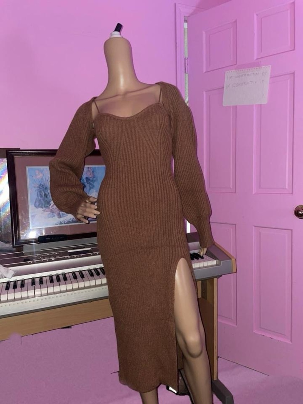 CIDER brown dress set